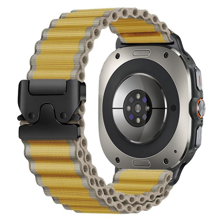 Cinturino per orologio in nylon a coste larghe con fibbia da paracadute, ideale per fuoristrada., For Samsung Galaxy Watch Ultra 47mm / Ultra 2025
