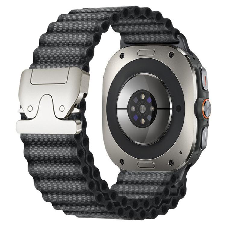 Cinturino per orologio in nylon a coste larghe con fibbia da paracadute, ideale per fuoristrada., For Samsung Galaxy Watch Ultra 47mm / Ultra 2025