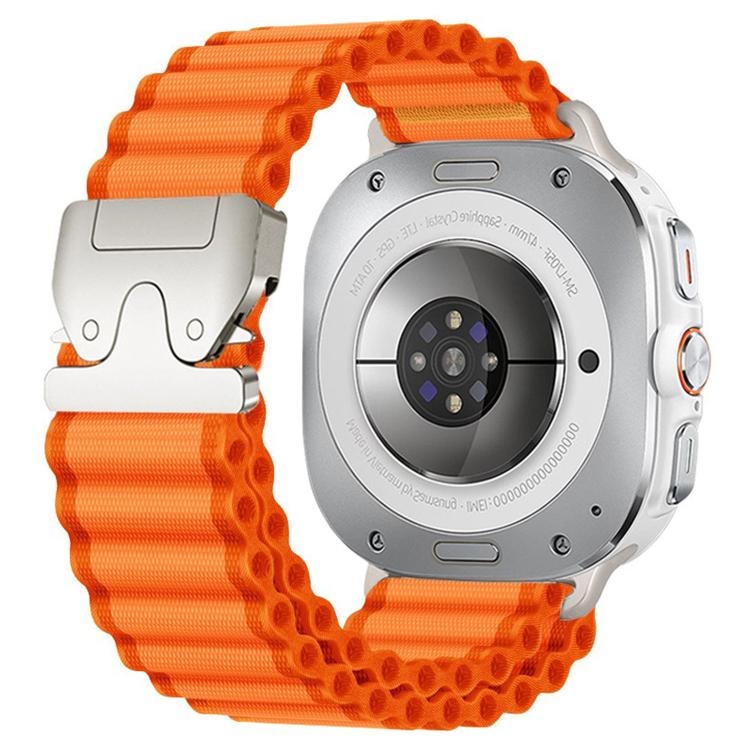 Cinturino per orologio in nylon a coste larghe con fibbia da paracadute, ideale per fuoristrada., For Samsung Galaxy Watch Ultra 47mm / Ultra 2025
