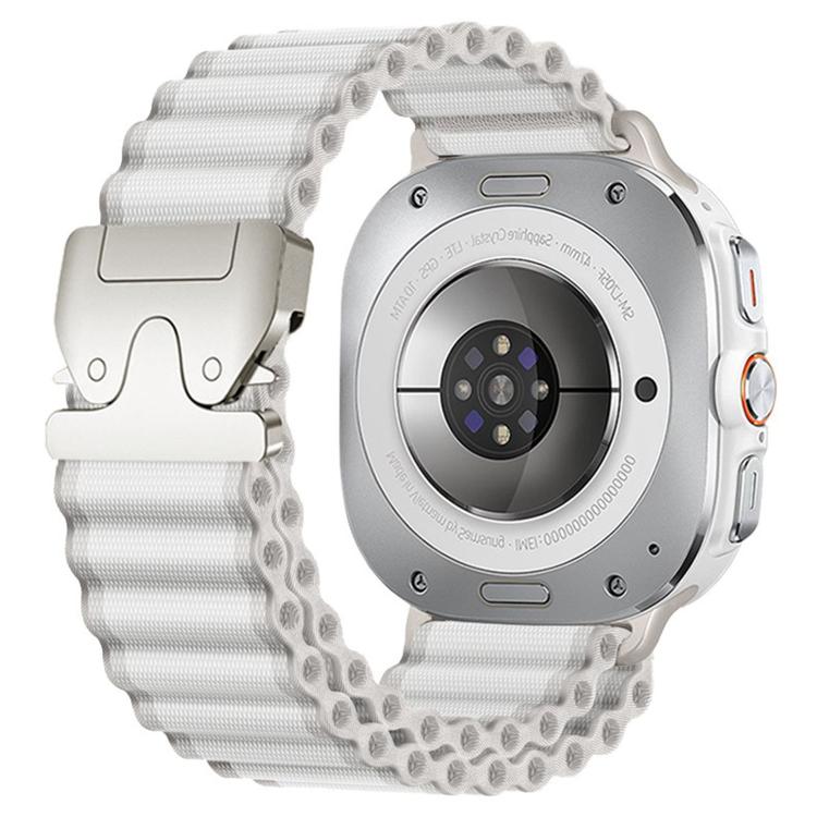 Cinturino per orologio in nylon a coste larghe con fibbia da paracadute, ideale per fuoristrada., For Samsung Galaxy Watch Ultra 47mm / Ultra 2025