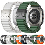 Cinturino per orologio in nylon a coste larghe con fibbia da paracadute, ideale per fuoristrada., For Samsung Galaxy Watch Ultra 47mm / Ultra 2025