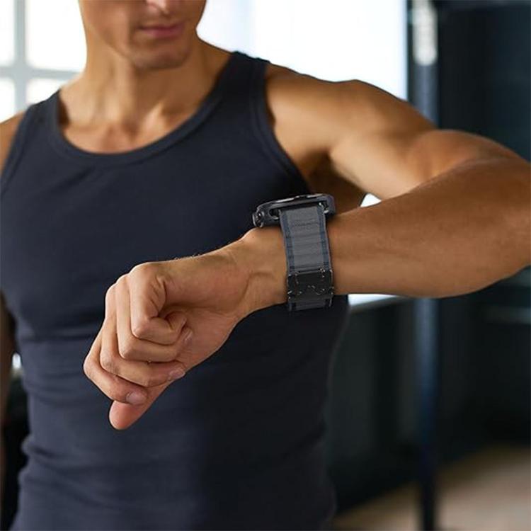 Cinturino per orologio in nylon a coste larghe con fibbia da paracadute, ideale per fuoristrada., For Samsung Galaxy Watch Ultra 47mm / Ultra 2025