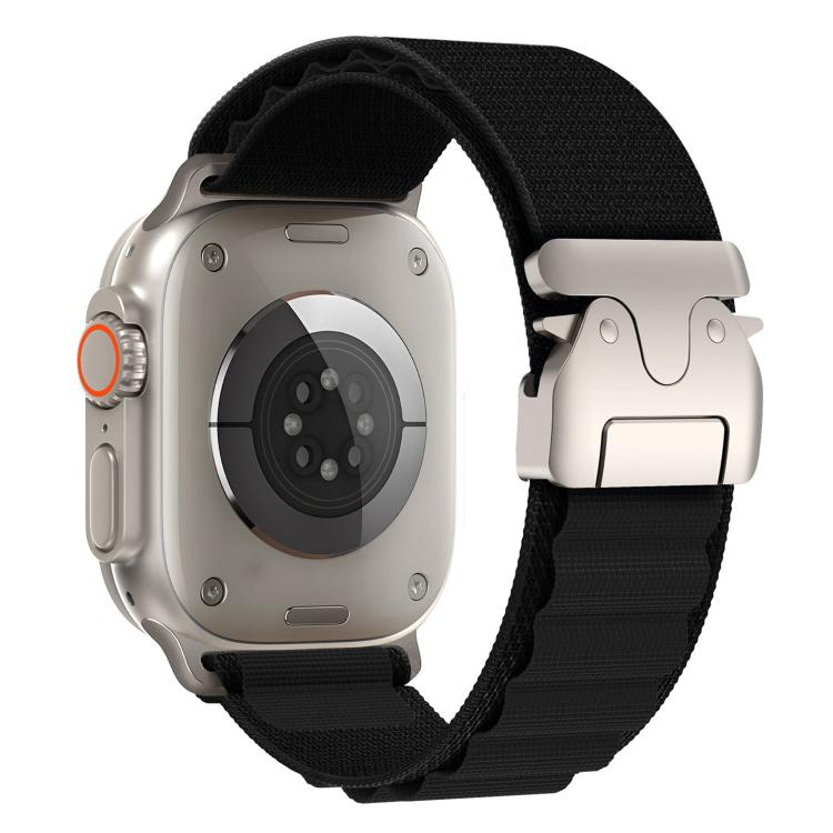 Cinturino per orologio in nylon con fibbia da paracadute, ideale per alta montagna., For Apple Watch 46mm / 49mm / 45mm / 44mm