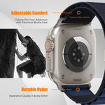 Cinturino per orologio in nylon con fibbia da paracadute, ideale per alta montagna., For Apple Watch 42mm / 41mm / 40mm / 38mm