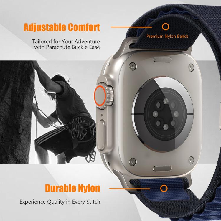 Cinturino per orologio in nylon con fibbia da paracadute, ideale per alta montagna., For Apple Watch 42mm / 41mm / 40mm / 38mm