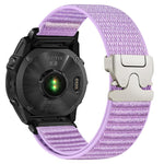 Cinturino per orologio in nylon intrecciato con fibbia a paracadute e motivo montano, con punta in metallo., For Gamin 26mm, For Gamin 22mm