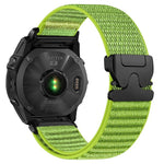 Cinturino per orologio in nylon intrecciato con fibbia a paracadute e motivo montano, con punta in metallo., For Gamin 26mm, For Gamin 22mm