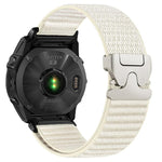 Cinturino per orologio in nylon intrecciato con fibbia a paracadute e motivo montano, con punta in metallo., For Gamin 26mm, For Gamin 22mm