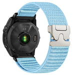 Cinturino per orologio in nylon intrecciato con fibbia a paracadute e motivo montano, con punta in metallo., For Gamin 26mm, For Gamin 22mm