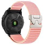 Cinturino per orologio in nylon intrecciato con fibbia a paracadute e motivo montano, con punta in metallo., For Gamin 26mm, For Gamin 22mm