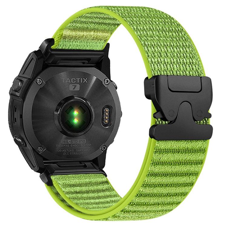 Cinturino per orologio in nylon intrecciato con fibbia a paracadute e motivo montano, con punta in metallo., For Gamin 20mm