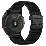 Cinturino per orologio in nylon intrecciato con fibbia a paracadute e motivo montano, con punta in metallo., For Gamin 20mm