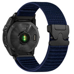 Cinturino per orologio in nylon intrecciato con fibbia a paracadute e motivo montano, con punta in metallo., For Gamin 20mm