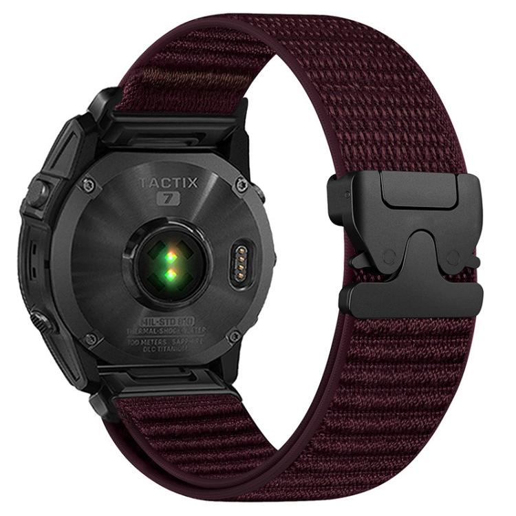 Cinturino per orologio in nylon intrecciato con fibbia a paracadute e motivo montano, con punta in metallo., For Gamin 20mm