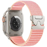 Cinturino per orologio in nylon intrecciato con fibbia a paracadute e motivo montano, con punta in metallo., For Apple Watch 46mm / 49mm / 45mm / 44mm, For Apple Watch 42mm / 41mm / 40mm / 38mm