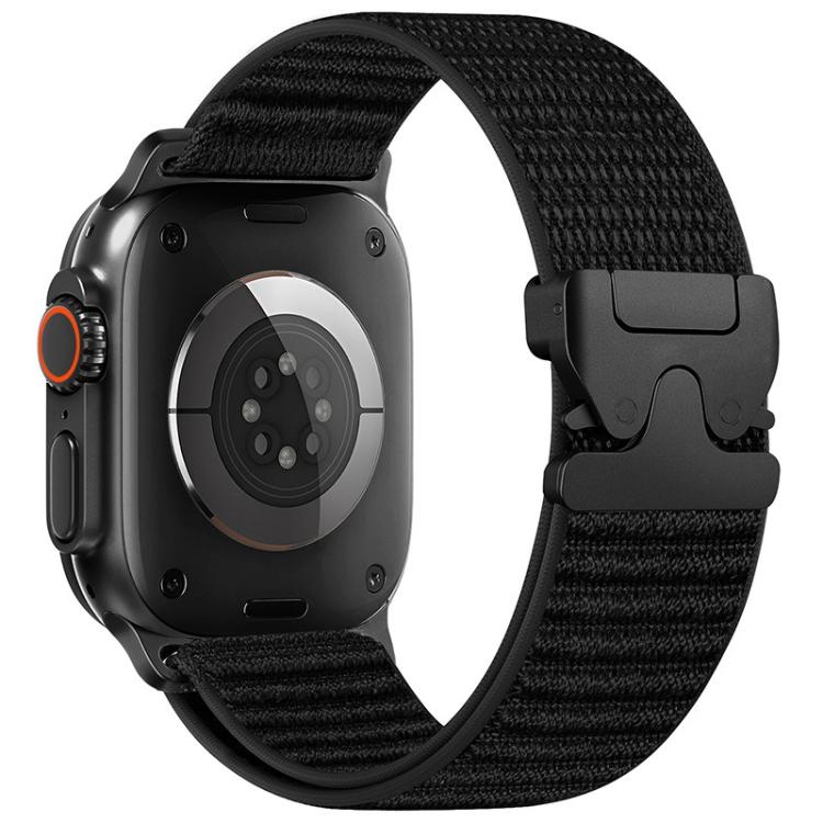 Cinturino per orologio in nylon intrecciato con fibbia a paracadute e motivo montano, con punta in metallo., For Apple Watch 46mm / 49mm / 45mm / 44mm, For Apple Watch 42mm / 41mm / 40mm / 38mm