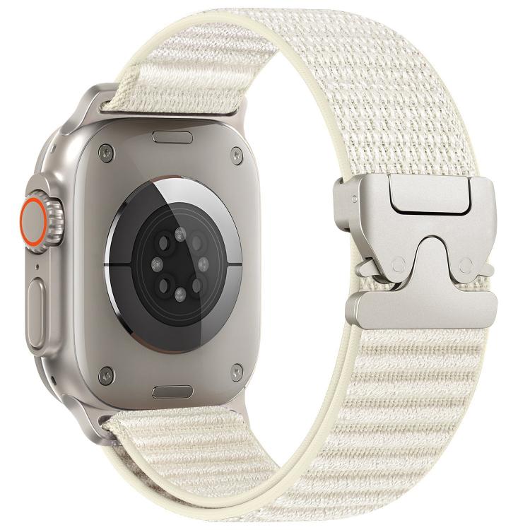 Cinturino per orologio in nylon intrecciato con fibbia a paracadute e motivo montano, con punta in metallo., For Apple Watch 46mm / 49mm / 45mm / 44mm, For Apple Watch 42mm / 41mm / 40mm / 38mm