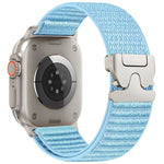 Cinturino per orologio in nylon intrecciato con fibbia a paracadute e motivo montano, con punta in metallo., For Apple Watch 46mm / 49mm / 45mm / 44mm, For Apple Watch 42mm / 41mm / 40mm / 38mm