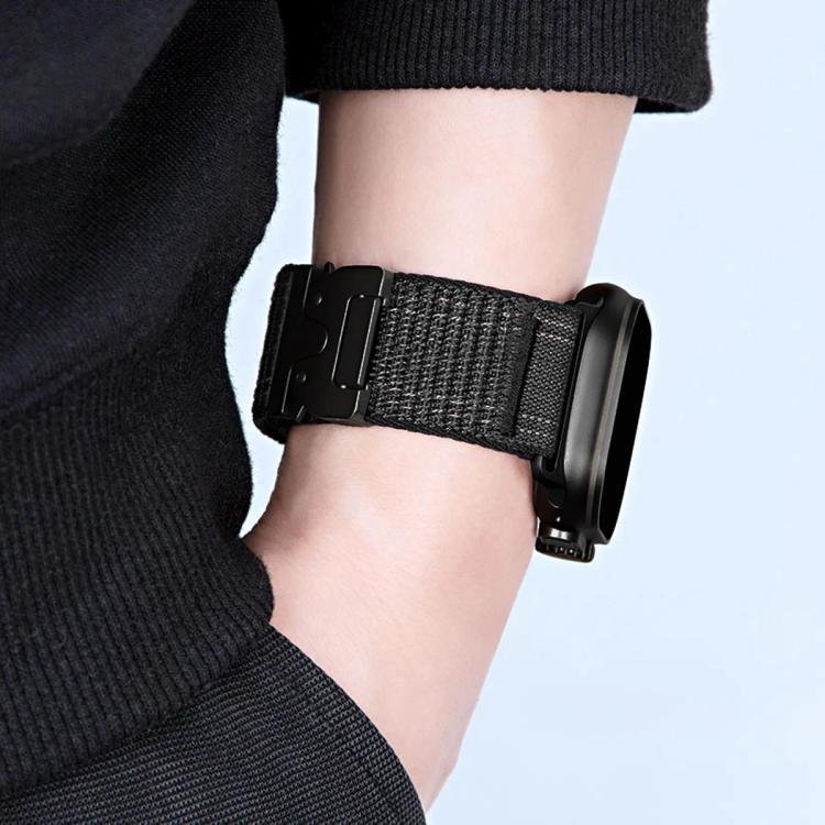 Cinturino per orologio in nylon intrecciato con fibbia a paracadute e motivo montano, con punta in metallo., For Apple Watch 46mm / 49mm / 45mm / 44mm, For Apple Watch 42mm / 41mm / 40mm / 38mm