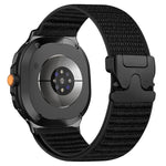 Cinturino per orologio in nylon intrecciato con fibbia a paracadute e motivo montano, con punta in metallo., For Samsung Galaxy Watch8 / Watch8 Classic