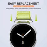 Cinturino per orologio in nylon intrecciato con fibbia a paracadute e motivo montano, con punta in metallo., For Samsung Galaxy Watch8 / Watch8 Classic
