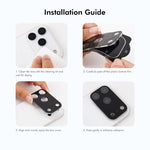 Pellicola in vetro temperato ENKAY Hat-Prince Black 9H per obiettivo fotocamera posteriore., For iPhone 17 Pro Max, For iPhone 17 Pro, For iPhone 17, For iPhone Air