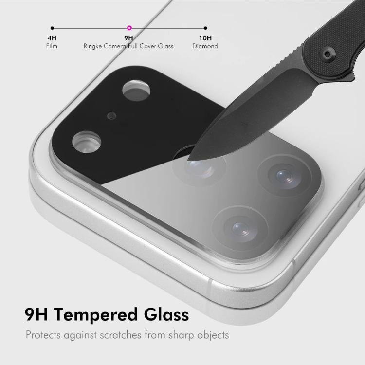 2 pellicole in vetro temperato ENKAY Hat-Prince Black 9H per obiettivo fotocamera posteriore., For iPhone 17 Pro Max, For iPhone 17 Pro, For iPhone 17, For iPhone Air