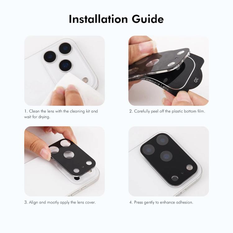 2 pellicole in vetro temperato ENKAY Hat-Prince Black 9H per obiettivo fotocamera posteriore., For iPhone 17 Pro Max, For iPhone 17 Pro, For iPhone 17, For iPhone Air