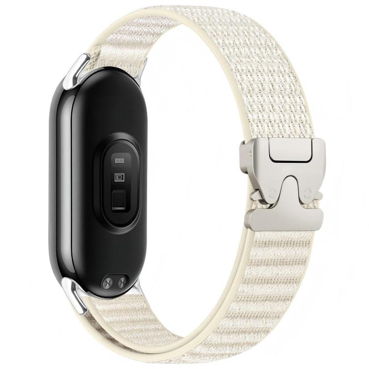 Cinturino per orologio in nylon intrecciato con fibbia a paracadute e motivo montano, con punta in metallo., For Xiaomi Smart Band 10 / 9 / 8