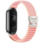Cinturino per orologio in nylon intrecciato con fibbia a paracadute e motivo montano, con punta in metallo., For Xiaomi Smart Band 10 / 9 / 8