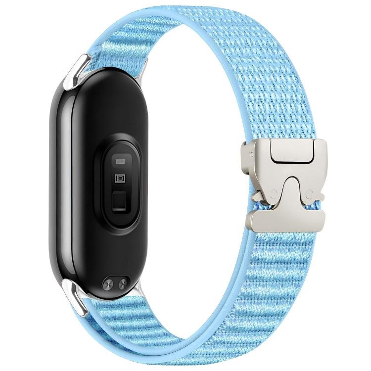 Cinturino per orologio in nylon intrecciato con fibbia a paracadute e motivo montano, con punta in metallo., For Xiaomi Smart Band 10 / 9 / 8