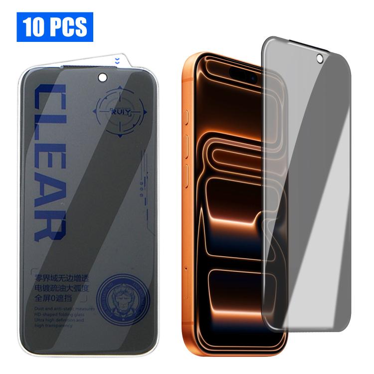 10 pellicole in vetro temperato 3D curvo senza bordi per la privacy, For iPhone 17 Pro Max, For iPhone 17 Pro, For iPhone 17, For iPhone Air, For iPhone 16 Pro Max, For iPhone 16 Pro, For iPhone 16 Plus, For iPhone 16, For iPhone 15 Pro Max            ...