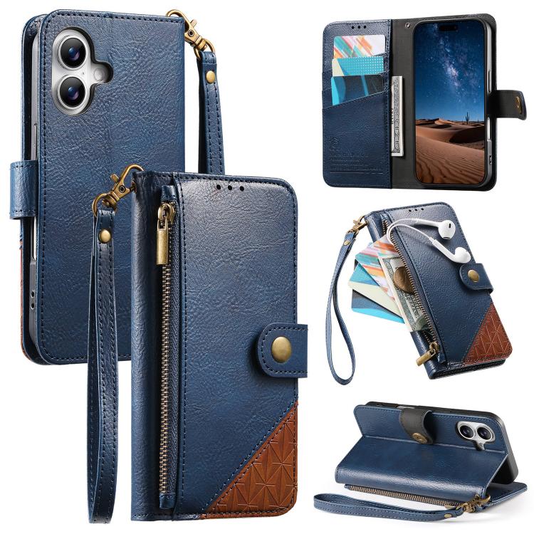 Portafoglio con cerniera e cinturino in ecopelle vegana, For iPhone 17 Pro Max, For iPhone 17 Pro, For iPhone 17, For iPhone Air