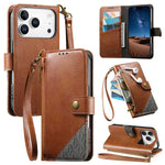 Portafoglio con cerniera e cinturino in ecopelle vegana, For iPhone 17 Pro Max, For iPhone 17 Pro, For iPhone 17, For iPhone Air