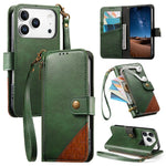 Portafoglio con cerniera e cinturino in ecopelle vegana, For iPhone 17 Pro Max, For iPhone 17 Pro, For iPhone 17, For iPhone Air