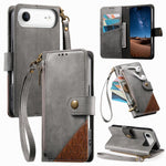 Portafoglio con cerniera e cinturino in ecopelle vegana, For iPhone 17 Pro Max, For iPhone 17 Pro, For iPhone 17, For iPhone Air
