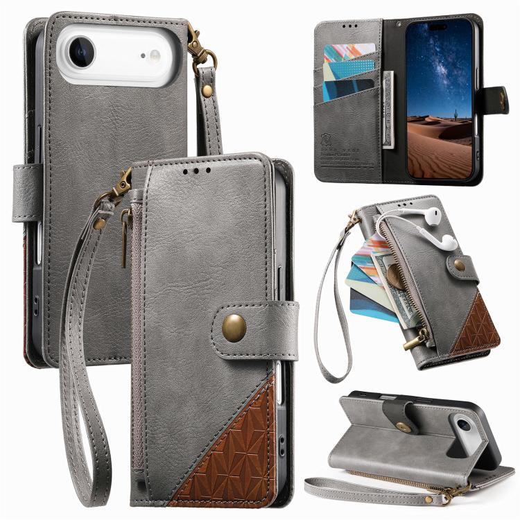 Portafoglio con cerniera e cinturino in ecopelle vegana, For iPhone 17 Pro Max, For iPhone 17 Pro, For iPhone 17, For iPhone Air