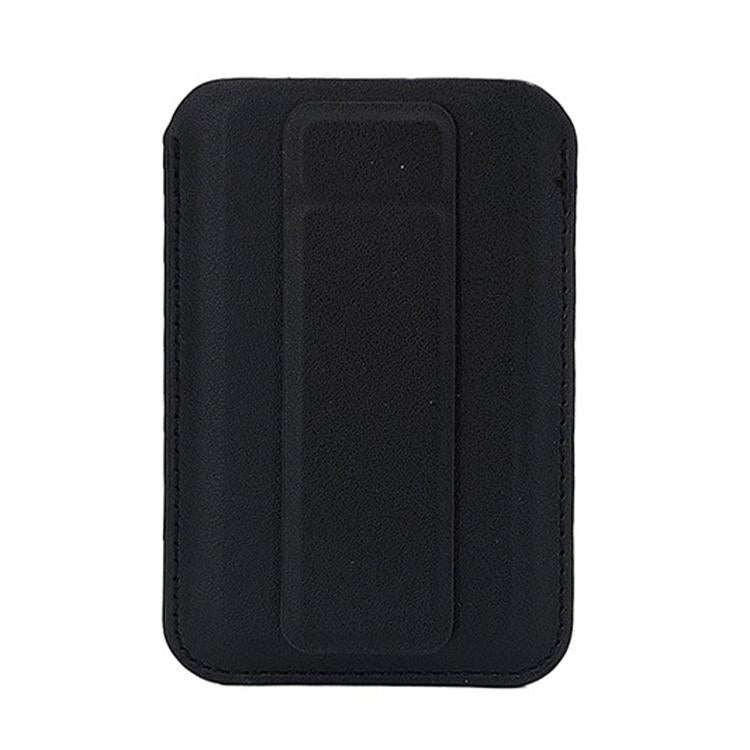 Borsa porta carte magnetica ultrasottile in pelle vegana con supporto