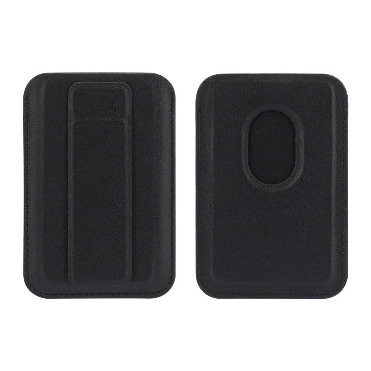 Borsa porta carte magnetica ultrasottile in pelle vegana con supporto