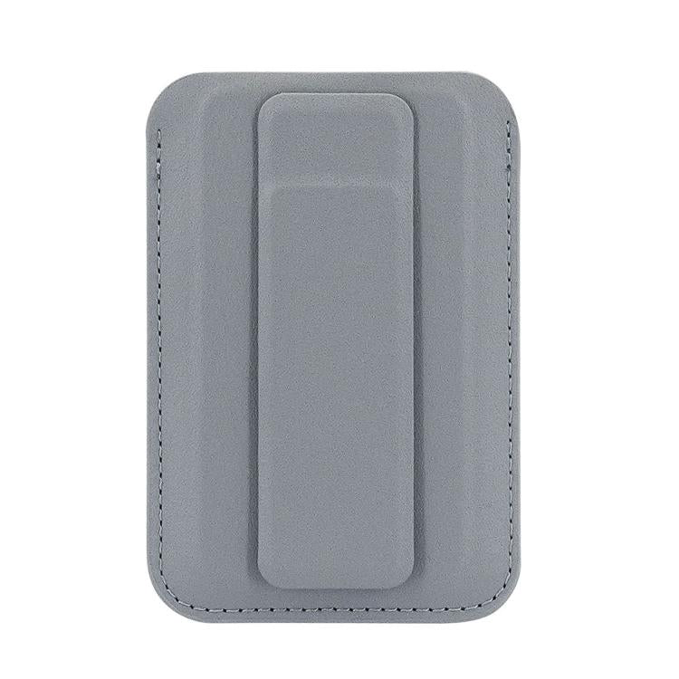 Borsa porta carte magnetica ultrasottile in pelle vegana con supporto
