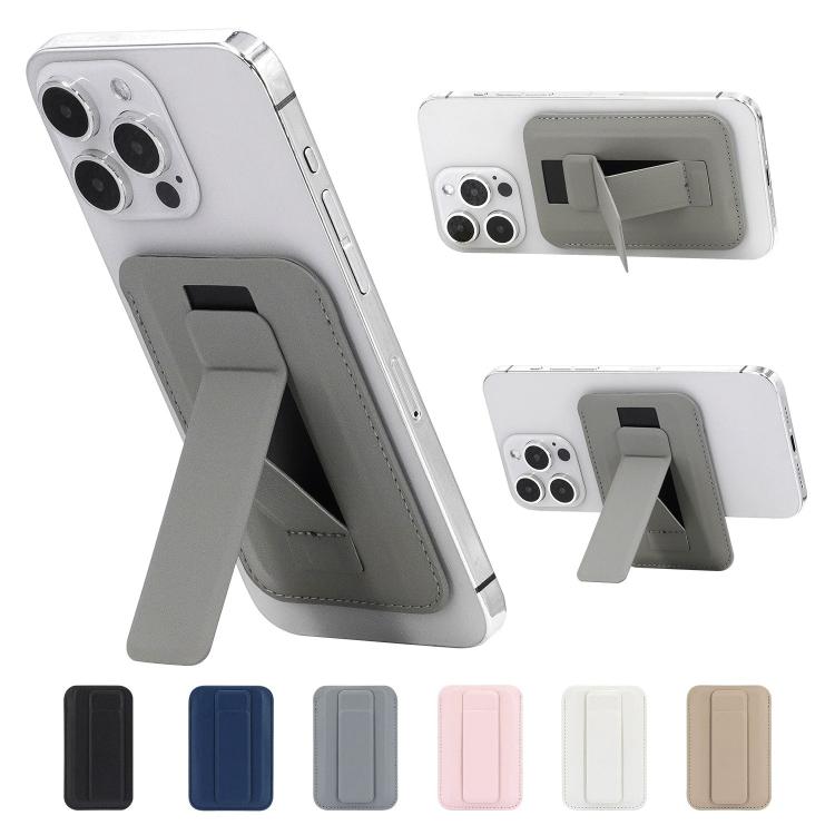Borsa porta carte magnetica ultrasottile in pelle vegana con supporto