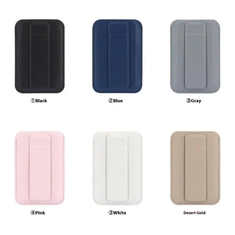 Borsa porta carte magnetica ultrasottile in pelle vegana con supporto