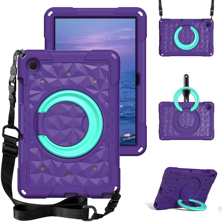 Custodia per tablet antiurto con supporto girevole ad anello magico e tracolla., For Samsung Galaxy Tab A11+ / A9+, For Samsung Galaxy Tab A11 / A9
