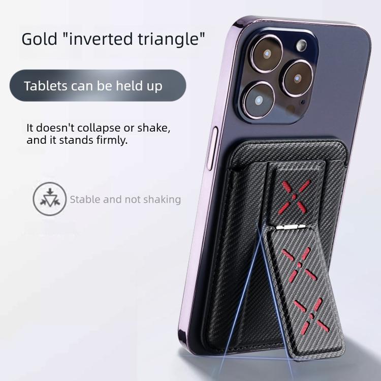 Porta carte pieghevole con supporto magnetico invisibile
