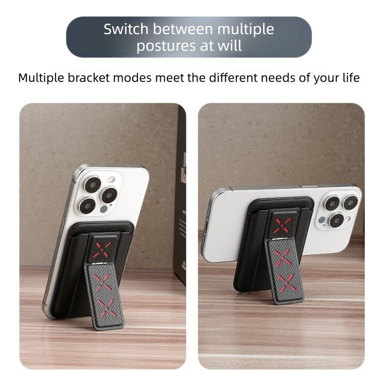 Porta carte pieghevole con supporto magnetico invisibile