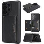 Custodia per telefono in pelle Kalebol Strong MagSafe con porta carte magnetico a due ante e chiusura a strappo., For Galaxy S26+ 5G, For Galaxy S26 Ultra 5G, For Galaxy S26 5G, For Galaxy S25 5G