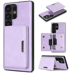 Custodia per telefono in pelle Kalebol Strong MagSafe con porta carte magnetico a due ante e chiusura a strappo., For Galaxy S25+ 5G, For Galaxy S25 Ultra 5G, For Galaxy S24 Ultra 5G, For Galaxy S24+ 5G