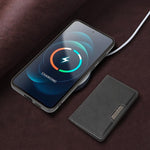 Custodia per telefono in pelle Kalebol Strong MagSafe con porta carte magnetico a due ante e chiusura a strappo., For Galaxy S26+ 5G, For Galaxy S26 Ultra 5G, For Galaxy S26 5G, For Galaxy S25 5G