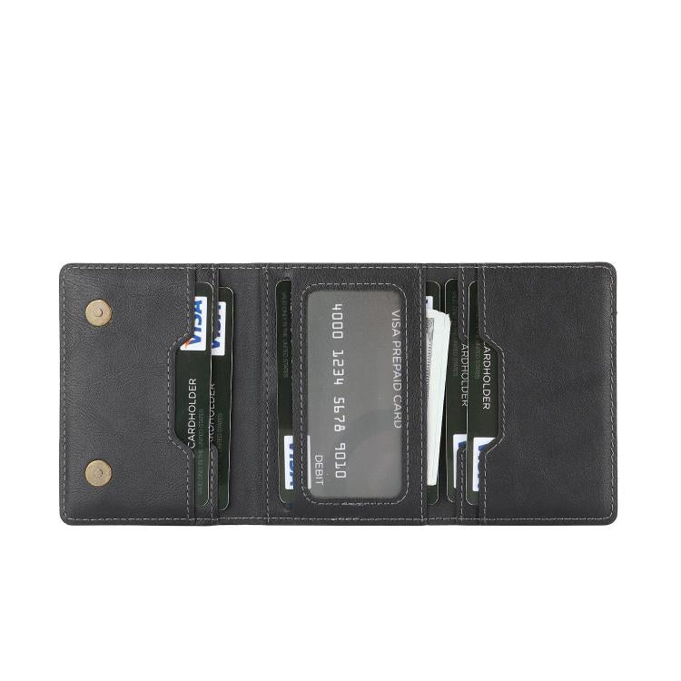 Portacarte magnetico a tre ante in ecopelle vegana