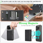 Portacarte magnetico a tre ante in ecopelle vegana